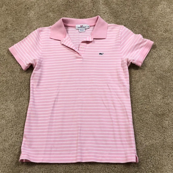 NEW Vineyard Vines pink stripe pique polo shirt - Picture 2 of 3